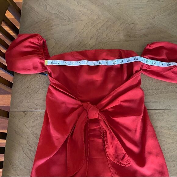 LPA Dress 146 In Red Off The Shoulder Size S - Picture 13 of 15